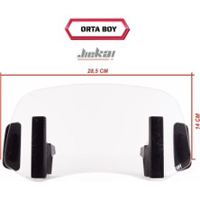 Jiekai DBS007 Dikiz Aynalı Universal Çift Bağlantılı Asansörlü Deflektör * Füme 29 x 14