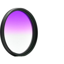 Dhd 52MM Lensler Için Gradual Degrade Kademeli Mor Purple Efekt Filtre