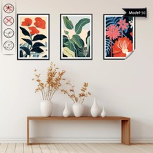 Akıllı Kağıt Statik Tutunma Özellikli Tablo - Poster Çiçek (Model- 50)