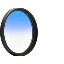 Dhd 72MM Lensler Için Gradual Degrade Kademeli Mavi Blue Efekt Filtre