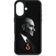 iPhone 16 Uyumlu Galatasaray Büyük Atatürk Cam Lisanslı Telefon Kılıfı