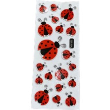 Ticon Puffy Sticker Uğur Böceği - 3 Adet