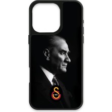iPhone 16 Pro Max Uyumlu Galatasaray Büyük Atatürk Cam Lisanslı Telefon Kılıfı