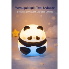 Home Dekor Hediye Dekoratif Aydınlatma Sevimli Panda Silikon Renk Değiştiren LED Usbli Çocuk Odası Gece Masa Lambası