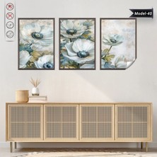 Akıllı Kağıt Statik Tutunma Özellikli Tablo - Poster Çiçek (Model- 40)
