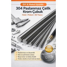 Krom Mil Ø5 mm | 1 Metre | Paslanmaz Çelik Çubuk Seti