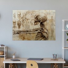Popcas  Leonardo Da Vinci Anatomisi Kanvas Tablo - Ev Dekorasyonu Duvar Sanatı