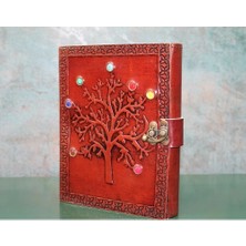 İsmiyle Al Taşlı Deri Defter Model 6