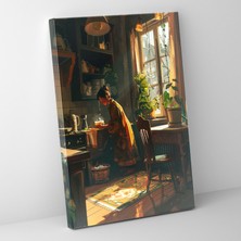 Popcas  Johannes Vermeer Duvar Dekoru - Kanvas Tablo Cam Tablo