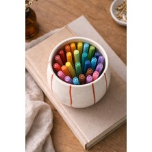 BRANDSMITHS Kırmızı Çizgili Seramik Bardak