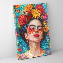 Popcas  Frida Kahlo Tarzı Duvar Dekorasyonu - Ev Dekorasyonu ve Duvar Sanatı Için Kanvas Tablo