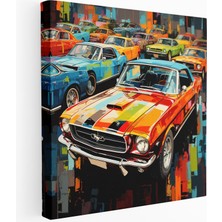 Popcas  Klasik Araba Koleksiyonu Kanvas Tablo Baskısı