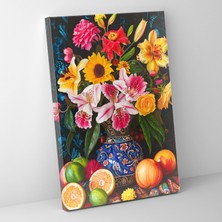 Popcas  Frida Kahlo Tarzı Kanvas Tablo - Duvar Sanatı Ev Dekorasyonu