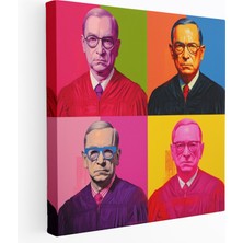 Popcas  Kanvas Tablo - Warhol'dan Esinlenen Yüce Mahkeme - Hukuk Duvar Sanatı Portreler