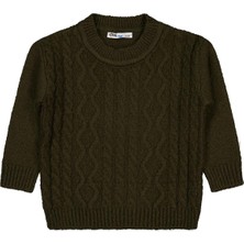 Civil Boys Saç Örgülü 2-5 Yaş Kazak - Yeşil 4-5 Yaş