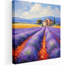 Popcas  Provence Lavanta Tarlaları Kanvas Tablo