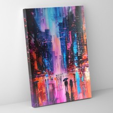 Popcas  Ashvin Harrison Gece Kent Manzarası Kanvas Tablo Duvar Sanatı Ev Dekorasyonu Için