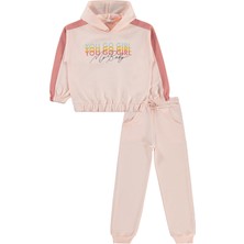 Civil Girls Kapşonlu 6-9 Yaş Eşofman Takımı - Pembe 8-9 Yaş