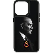 Belirtilmemiş iPhone 13 Pro Uyumlu Galatasaray Büyük Atatürk Cam Lisanslı Telefon Kılıfı