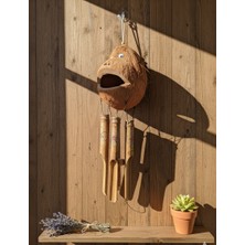 Meya Design Hindistan Cevizi & Bambu Rüzgar Çanı – Dekoratif Duvar Süsü