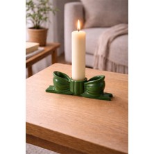 BRANDSMITHS Yeşil Kurdele Şamdan Mumluk