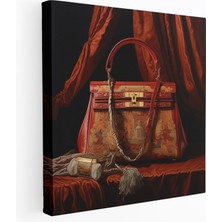 Popcas  Hermes Kelly Çanta Duvar Sanatı - Hermes Yağlı Boya Tablo Kanvas Duvar Sanatı
