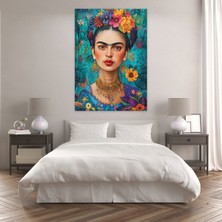 Popcas  Frida Kahlo Stili Kanvas Tablo - Frida Kahlo Duvar Sanatı