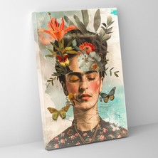 Popcas  Frida Kahlo Tarzı Kanvas Tablo - Ev Dekorasyonu Duvar Sanatı