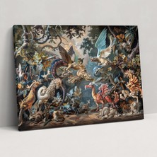 Popcas  Barok Tarzı Kanvas Tablo Ev Dekorasyonu Duvar Sanatı