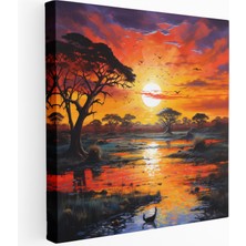 Popcas  Afrika Günbatımı Rüyaları Kanvas Tablo