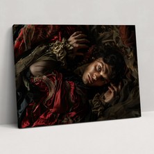 Popcas  Caravaggio Tarzı Dekoratif Tablo Dramatik Figür Kanvas Duvar Sanatı