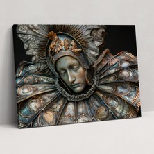 Popcas  Leonardo Da Vinci'nin Kostümlü Tarihi Figür Kanvas Tablosu - Duvar ve Ev Dekorasyonu Için Leonardo Da Vinci Eseri