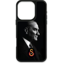 iPhone 16 Pro Uyumlu Galatasaray Büyük Atatürk Cam Lisanslı Telefon Kılıfı