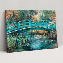 Popcas  Claude Monet Japon Köprü Duvar Sanatı Kanvas Tablo