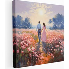 Popcas  Romantik Gül Izlenimi Kanvas Tablo