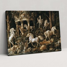 Popcas  Mitolojik Sahne Duvar Dekorasyonu - Leonardo Da Vinci Kanvas Tablo Sanatı Ev Dekorasyonu