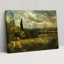 Popcas  Leonardo Da Vinci Duvar Dekorasyonu - Rönesans Kırsalı Kanvas Tablo - Ev Dekorasyonu Duvar Dekorasyonu