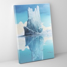 Popcas  Terkedilmiş Buzdağı Kanvas Tablo - Ev Dekorasyonu Buzdağı Çölde