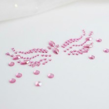 DS LLC Ieg™ Pembe Taşlı Makyaj Yüz Süsü DCLLS-RSTK345