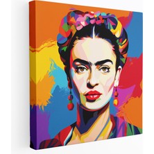 Popcas  Frida Kahlo Kanvas Tablo - Retro Esintilerle Duvar Dekorasyonu