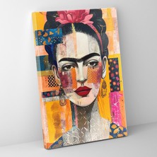 Popcas  Frida Kahlo Tarzı Duvar Sanatı - Kanvas Tablo Frida Kahlo Tarzı Duvar Sanatı