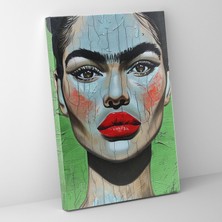 Popcas  Frida Kahlo Stili Kanvas Tablo - Ev Dekorasyonu