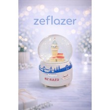 Zeflazerhediyelik Kişiye Özel Kız Kulesi Kar Küresi – Istanbul Temalı Dekoratif Hediyelik (Büyük Boy)