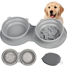 Lowell Home Ieg Mikopet Katlanabilir Ikili Mama ve Su Kabı LWLHMRS-İEG4256