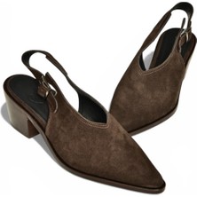 Fox Shoes Y654300202 Kahverengi Hakiki Deri Süet Alçak Topuklu Western Ayakkabı