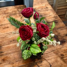 Sedosh Home Vision Sevgililer Günü Kırmızı Sonsuzluk Gülü Aranjmanı 25X25XH30CM