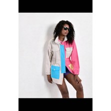 Hena Store Kadın Denim Ceket Renkli