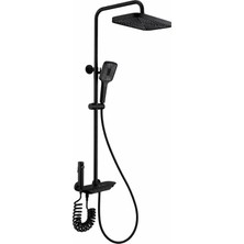 Siyah Lüx Seri Piano Robot Duş Seti Çok Fonksiyonlu Banyo Duş Seti Lüx Seri