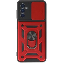 Lowell Home Ieg  Samsung Galaxy M13 Kılıf Pars Lens Yüzüklü Silikon - Kırmızı LWLRSHM-76W5