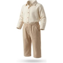 Erkek Çocuk  Gömlekli Pantalonlu 2'li Şık Bayramlık Kombin Takım